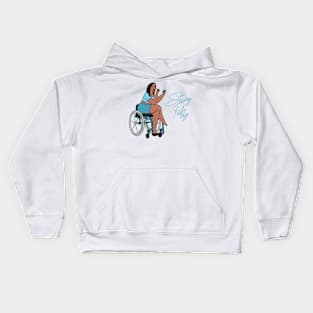 Sitting Pretty in Blue 4 Kids Hoodie